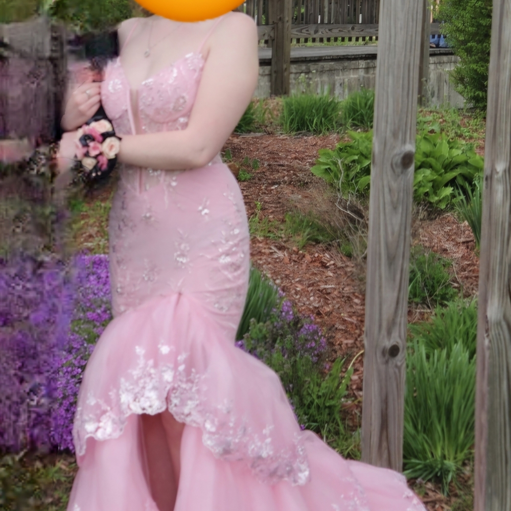 Elegant Pink Floral Gown